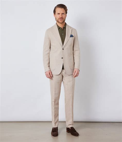 wearing linen shirt with suit.